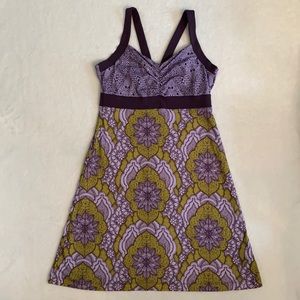 Prana | Amaya Active Dress Lupine Scallop Purple/Green Mandala Print (S)